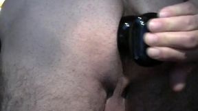 fucking my ass with a doc johnson titanmen butt plug