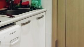 Fucking a Sexy Maid in the Kitchen When Her Husband Isn't Home