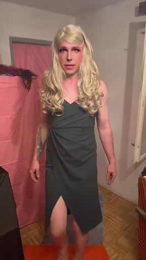 Spectacular moment from "Sissy Crossdresser cat walk training"