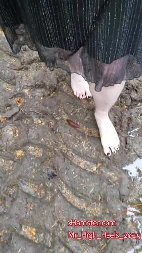 Barefoot in the forest