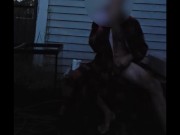 Roommate caught on outdoor camera before work
