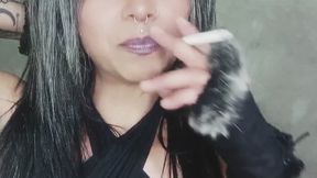 Sensual Black Suit Smoke Tease - Topless Seduction