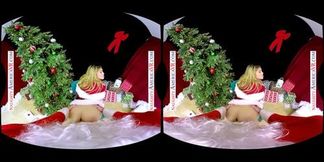 Santa's naughty helper sits on your cock for xmas