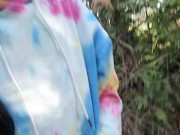 Nerdy Faery Pisses at Sunset