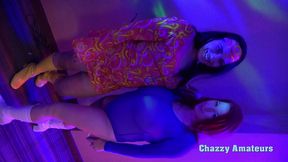 cool 1960s lesbian jazz sex party starring stella carter and kamille amora