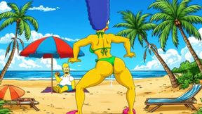 Beach Bitch 2: Pussy Full of Cum. Cartoon Simрsons Parody.