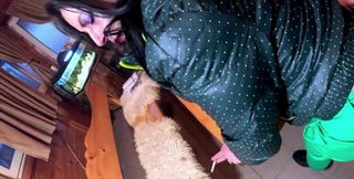 Green Downjacket Tease Smoking, Humiliation &amp; Messy Cum Play