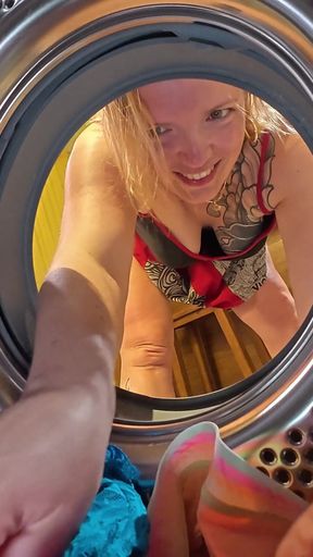 Anal Pounding with My Head in the Washing Machine!!
