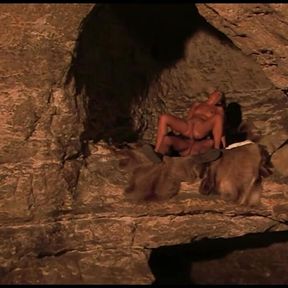 Hot brunettte with perfect figure fuck all holes outdoor in the cave