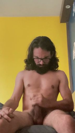 Guy with Cerbral Palsy Shoots a load from his Big Dick   Clip 1