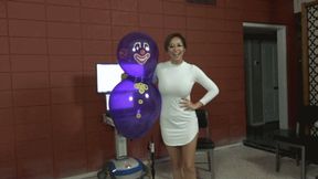 Lucy Purr Blows a Medium-Sized Clown Figurine Balloon (MP4 - 1080p)