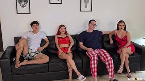 part 2: i fuck my stepmom while my girlfriend and stepdad watch tv
