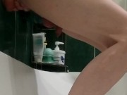 I'm flogging myself and fucking myself with a dildo