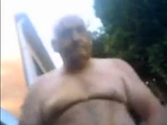 grandpa in the yard