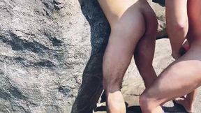 rick paixao e fernando brutto na praia de abrico