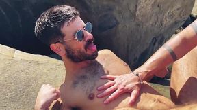 rick paixao e fernando brutto na praia de abrico