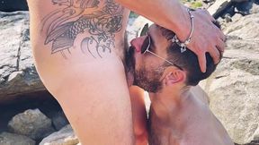 rick paixao e fernando brutto na praia de abrico