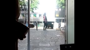 el riesgo de que me vean la verga