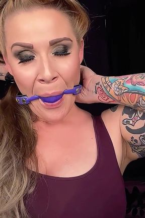 Up Close &amp; Personal with Miss Whitney Morgan's Ballgagged Mouth