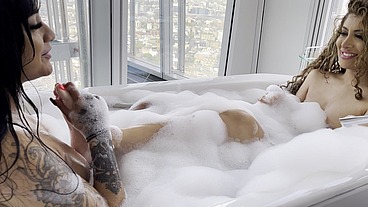 kinky bubble bath with Marina Maya