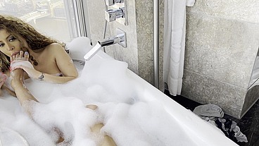 kinky bubble bath with Marina Maya