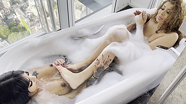 kinky bubble bath with Marina Maya