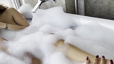 kinky bubble bath with Marina Maya