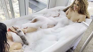 kinky bubble bath with Marina Maya