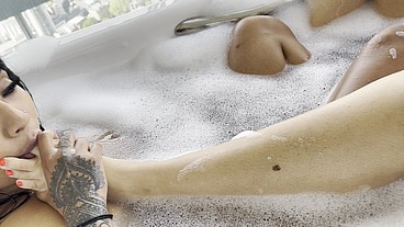 kinky bubble bath with Marina Maya