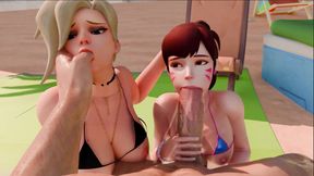 Mercy &amp; D.Va - Autograph Of Lust ( Overwatch Cartoon Parody )