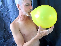 Balloon play with horny gay DILF Richard Lennox