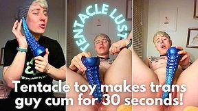 Seaside Lust - fantasy toy in pussy makes FtM cum for 30 seconds!