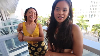 18yo Latina &amp_ Filipina Toticos in South Beach Miami behind the scenes w/ Violet Rae &amp_ Sara Lace