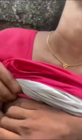 Friends gang touch my boobs and lick my pussy