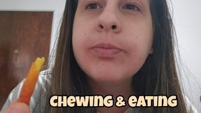 Chewing Spicy Crunchy Doritos with Open Mouth and Lips Smacking While I Eat Every Bite Slowly and Sensually