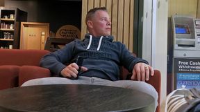 Dared to Jerk off in Busy Coffee Shop - Intense Public Cum