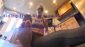 Hiding from Giantess Lady Soles - Part 1 - Sweaty Sneakers - 4K POV