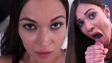 NAUGHTY BRUNETTE LIKES IT ROUGH