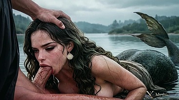 A hot mermaid seduced me whilst I was fishing...she gave me a blowjob and let me fuck her in every hole!! [AI]