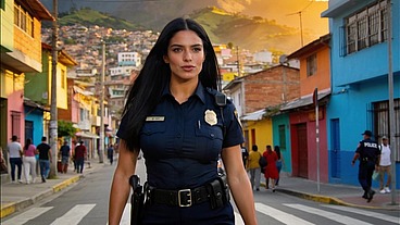 SOFI, THE WHORE POLICE WHO IS FUCKED IN THE ALLEYS OF MEDELLIN COLOMBIA - PORN IN SPANISH - AUDIO IN SPANISH - IA PORN