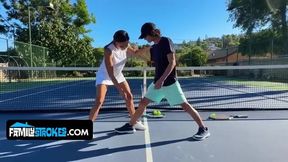 Fit Stepmom Teaches Her Stepson a Lesson on the Court - Starring Cassie Del Isla