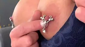Pierced Nipples Strong Sucking by Strong Plump