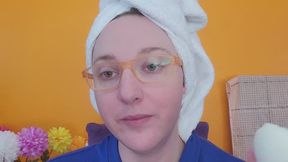 Eggs and Ice Coffee with some Chatting and Hair Towel