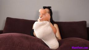 Beatrix Sock Removal - Sweaty Feet - HD MP4