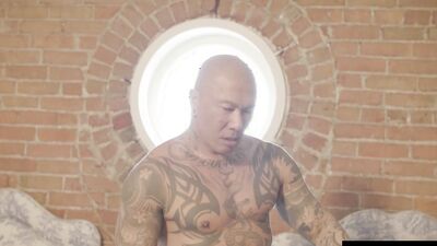 Inked Damian Dragon Rims Adam Ramzi Ass On Threesome Fuck