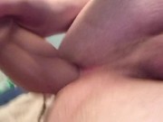 Boy tries to take big knot