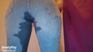 ⭐ Jeans and Pantie Wetting with Pee play