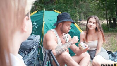 RIM4K. Swap wives, mutual rimming and anal fuck in the forest