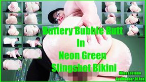Buttery Bubble Butt In Neon Green SlingShot Bikini 1920x1080 MP4