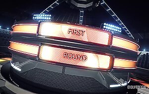 Lesbian Wrestling As Bella Rossi Battles Sarah Brooke With Rough Strapon Play